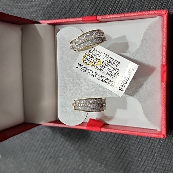 Gold diamond earrings